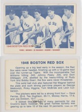 1975 1946 Boston Red Sox Blue Back Rudy York Wally Moses Dom DiMaggio Hal Wagner