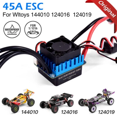 WLtoys 144010 124019 124016 Wasserdichter Brushless 45A Regler ESC mit Lüfter - Bild 1 von 4