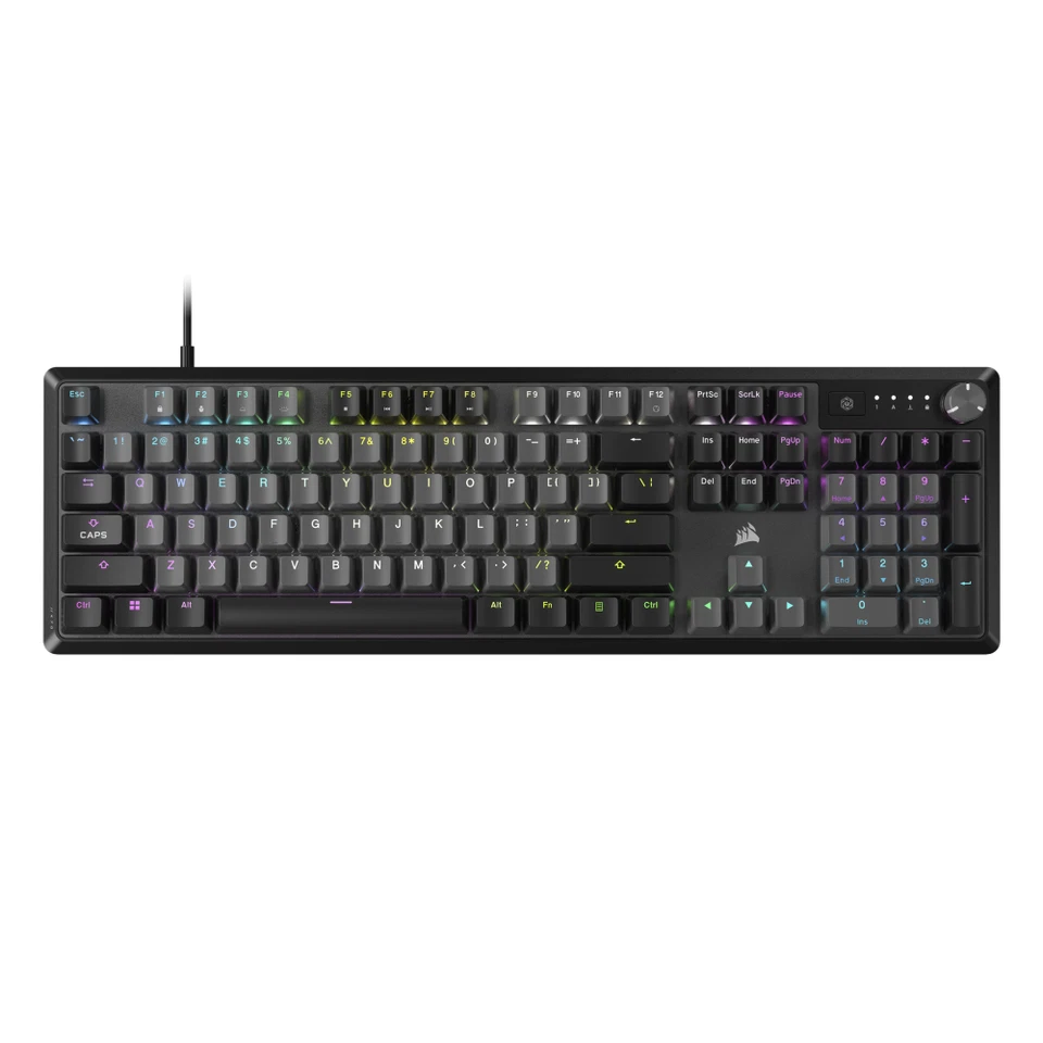 Corsair K70 Core RGB Gaming-Tastatur Grau mechanisch Aluminium Drehknopf - Bild 1 von 1
