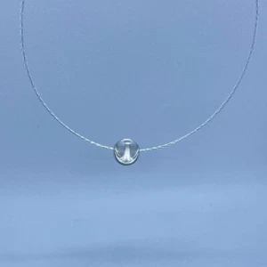 Vergoldete S925 Silber Italienische Drehkette Halsreif mit 10mm Katzenauge Anhänger - Bild 1 von 5