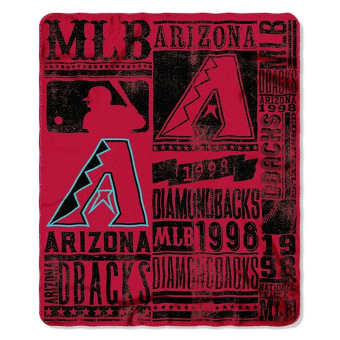 Arizona Diamondbacks MLB Northwest 50"x60" Strength Fleece Throw Blanket FREE Cover