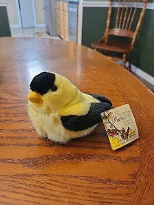 Wild Republic Audubon Plush Birds Chirping American Goldfinch Backyard Series 1 - Picture 1 of 6