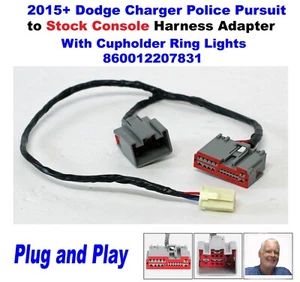 2015+ Dodge Charger Police to Stock Console Adapter Harness 860012207831 - Picture 1 of 14