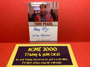 Rittenhouse Twin Peaks Archives AUTOGRAPH Card GARY HERSHBERGER as Mike Nelson - Picture 1 of 2