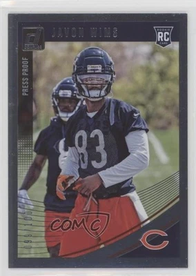 2018 Panini Donruss Rookie Press Proof Silver /100 Javon Wims #391 Rookie RC - Image 1 of 2