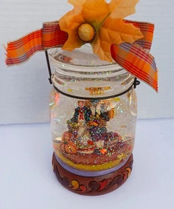 2011 Jim Shore" New World Bounty" Waterball Harvest Thanksgiving ~ Excellent! - Picture 1 of 8