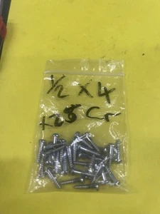 round head slotted brass wood screws 1/2 x 4 Chrome Plated Pack Of 25 - Picture 1 of 1