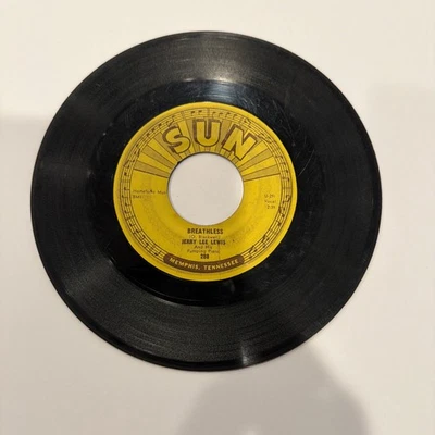 Jerry Lee Lewis - Breathless / Down The Line 45 1958 Estate Sale Find - Image 1 of 4