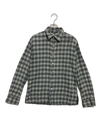 45rpm 纱布式格纹衬衫 尺寸:1 男式 绿色 — 第 1/4 张图片