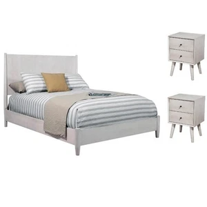 Home Square 3-Piece Set with Flynn Full Size Panel Bed & 2 Nightstands - Picture 1 of 14