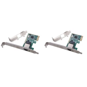 2X 1000Mbps Gigabit Ethernet PCI Express PCI-E Netzwerkkarte 10/100/1000M R3877 - Bild 1 von 6