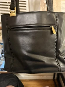 CRAZY HORSE BY LIZ CLAIBORNE BLACK SHOULDER BAG WEEKENDER HIP BUSINESS TRAVEL - Picture 1 of 22