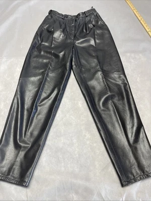 Pantalones de Cuero Negros Vakko Y2K Vintage Hippie Boho Festival Talla 10 Foto 1 de 4