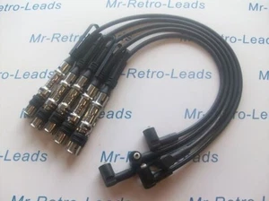 BLACK 8MM PERFORMANCE IGNITION LEADS GOLF 2.3 V5 4 MOTION AQP AUE QUALITY LEADS - Picture 1 of 3