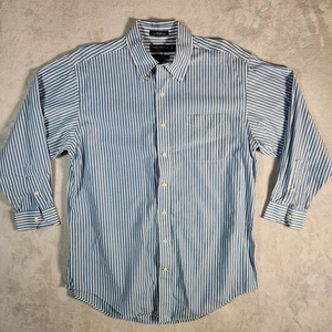 Daniel Cremieux Shirt Mens 16 1/2 x 33 Blue Striped Definitive Staney Preppy - Picture 1 of 10