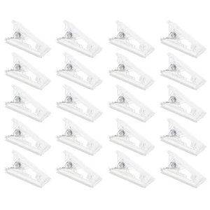 20 Pezzi Porta Badge Adesivo Plastica Clip Molla Arazzo Appeso a Parete - Foto 1 di 12
