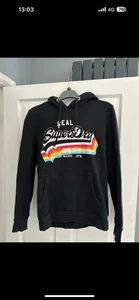 Superdry Vintage Retro Rainbow Hoodie Size 12 - Picture 1 of 3