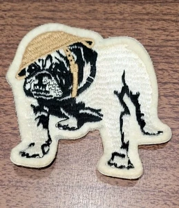 WWII USMC Marine Corps Bulldog Cut Edge Silk/Felt Souvenir Morale Patch - Picture 1 of 4