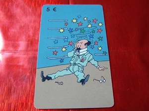 TRES RARE TELECARTE NEUVE - 5 Euros - Tintin et Tournesol 14 - 500 exemplaires - Foto 1 di 2