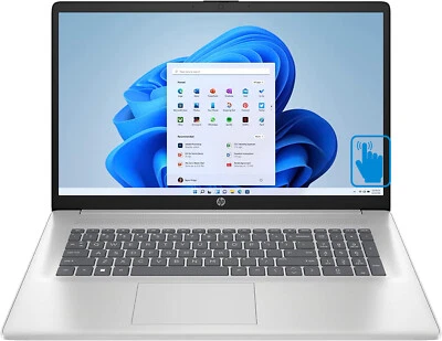 HP 17-CP3035cl 17.3" Laptop 1600x900 Ryzen 5 7530U 12GB 1TB SSD Windows 11 Home - Image 1 of 4