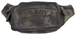 Genuine Leather Waist Bag Fanny Pack Motorcycle Bad Boyz Black Brown - Biker - Picture 1 of 3