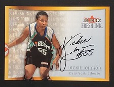 2000 Fleer Ultra WNBA Fresh Ink Vickie Johnson Autograph NY Liberty