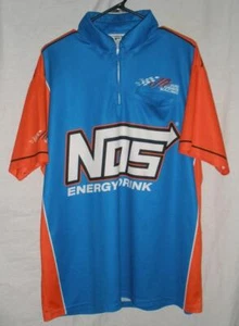 KYLE BUSCH #18 NOS ENERGY JGR RACE DAY USED PIT CREW SHIRT LATE 2016 LARGE - Picture 1 of 1