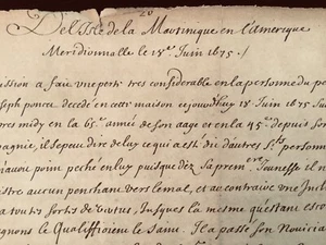 1675 Missionaries of Canada & West Indies - Rare Jesuit missive from Martinique - Picture 1 of 7