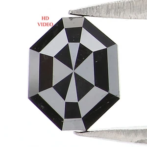 0.70 CT Natural Loose Octagon Diamond 5.80 MM Black Color Octagon Diamond LQ9719 - Picture 1 of 8