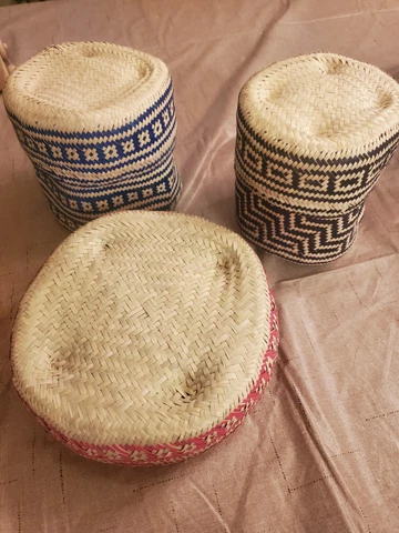 Three Beautiful handwoven Mexican baskets Cover