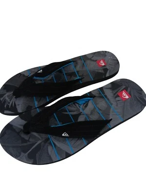 Шлепанцы мужские Quiksilver черные/синие размер 12 (никогда не носились, совершенно новые) - Изображение 1 из 2