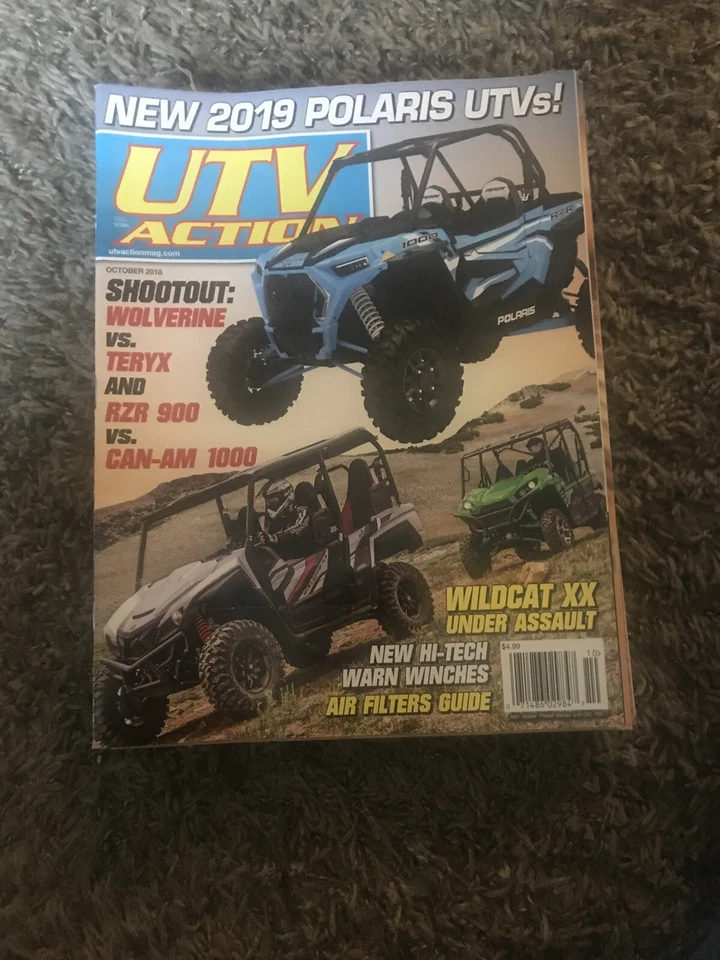 UTV Action Oct 2018 Polaris Wolverine vs Teryx Wildcat XX FREE SHIPPING CB  - Image 1 of 1