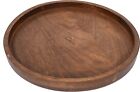 Round Wooden Decorative Candle Holder Tray for Coffee Table, Candlestick Holder