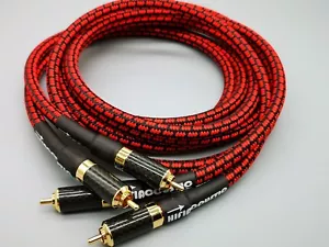 1 Paar Cinch Audio Pure Massive Kupfer Kabel Verbindung Kohlefaser Stecker - Bild 1 von 5