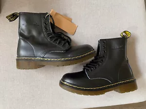DOC Dr. Martens 1460 Stiefel Boots Unisex Glattleder schwarz gelbe Naht Gr.36 - Bild 1 von 7
