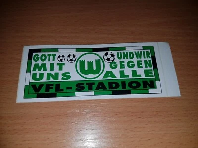 VfL Wolfsburg Aufkleber Gott mit uns und wir gegen alle VFL STADION 12x5 cm