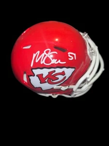 MIKE DANNA SIGNED KANSAS CITY CHIEFS MINI HELMET NFL SUPER BOWL CHAMPIONS BAS - Picture 1 of 1