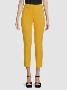 Tommy Hilfiger Women's White Yellow High-Rise Slim Fit Ankle Dress Pants Size 16 - Picture 1 of 2