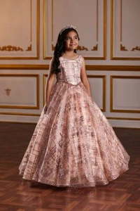 Tiffany Prinzessin 13581 Rosegold Mädchen Festzug Kleid Dress Gr. 6 - Bild 1 von 2