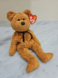 TY Beanie Baby Fuzz Bear 98/99 Rare & Retired with Errors MWMT Hologram - Picture 1 of 7