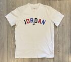Nike Air Jordan Tee T-Shirt Spell Out Print Short Sleeve White Men's Small