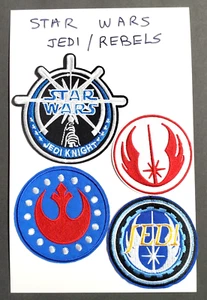 Star Wars Jedi/Rebellen 3"-4" Patch 4er Set bestickte Aufnäher - USA Versand - Bild 1 von 1