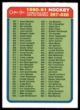 1990-91 O-Pee-Chee Checklist 397-528 . #462