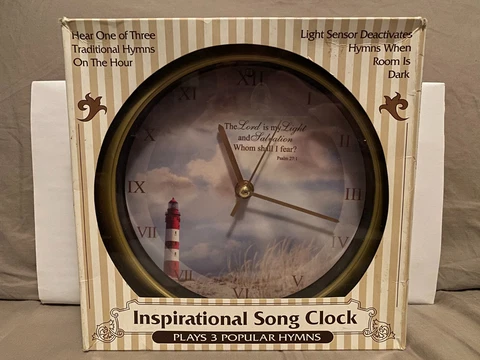 Mark FeldStein Inspirational Song Wall Clock Plays 3 Songs On the Hour Cover