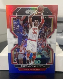 2021-22 Panini Prizm red, white and Blue Hakeem Olajuwon Houston Rockets #265 - Picture 1 of 2