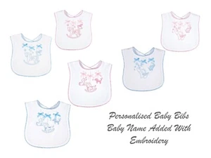 Pechos de bebé personalizados para niños y niñas diseño de caballo mecedor ideal para bautizar - Imagen 1 de 9