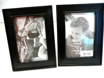 New Pr. Matching  Black Wood Melannco Picture Frames-5 1/2"x7 1/2" for Pic-4"x6" - Image 1 of 4