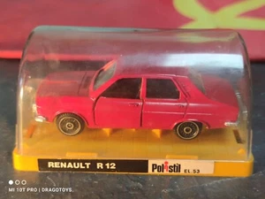 VINTAGE POLISTIL RENAULT R12 EL 53 DIECAST TOY MODEL CAR 1:43 ITALY RED IN BOX - Picture 1 of 24