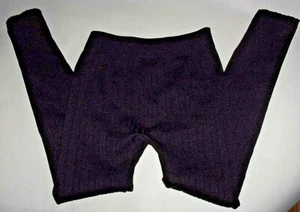 Child Girl's 8 Soft Warm Black Knit Leggings EC +Bonus Color Art Book Free Ship - Picture 1 of 6