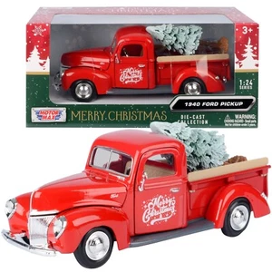 1940 FORD PICKUP TRUCK "MERRY CHRISTMAS" W/TREE 1/24 DIECAST BY MOTORMAX 73234 - Picture 1 of 7